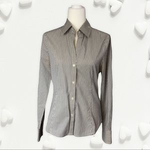 BCBGMaxAzria Striped Button-down Shirt - M